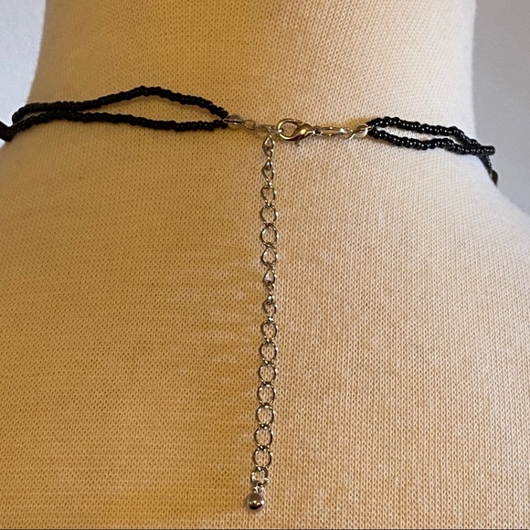 Savvy Cie Beaded Black Onyx & Epidote Disc Pendant - Picture 8 of 8